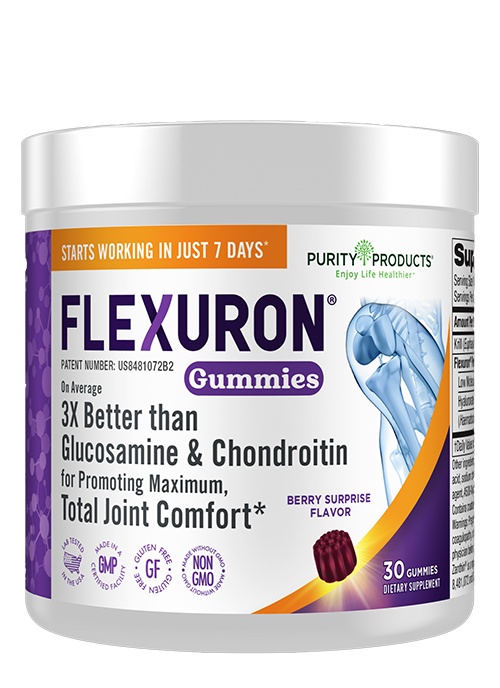 Flexuron Daily Joint Care Berry Surprise Flavored Gummies with Krill Oil Complex 30 Count - Purity Products