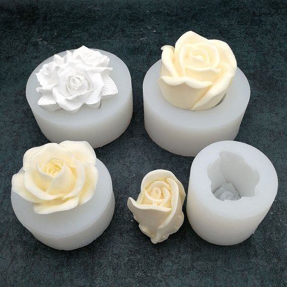 Flower Silicon Mold - Rose Silicone Amethyst Crystal Resin Wax Candy, Chocolate Cakes Backing Tools