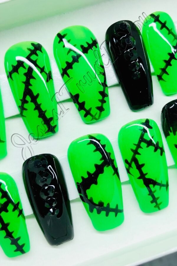 Frankenstein - Halloween Gel Polish Press On Nails