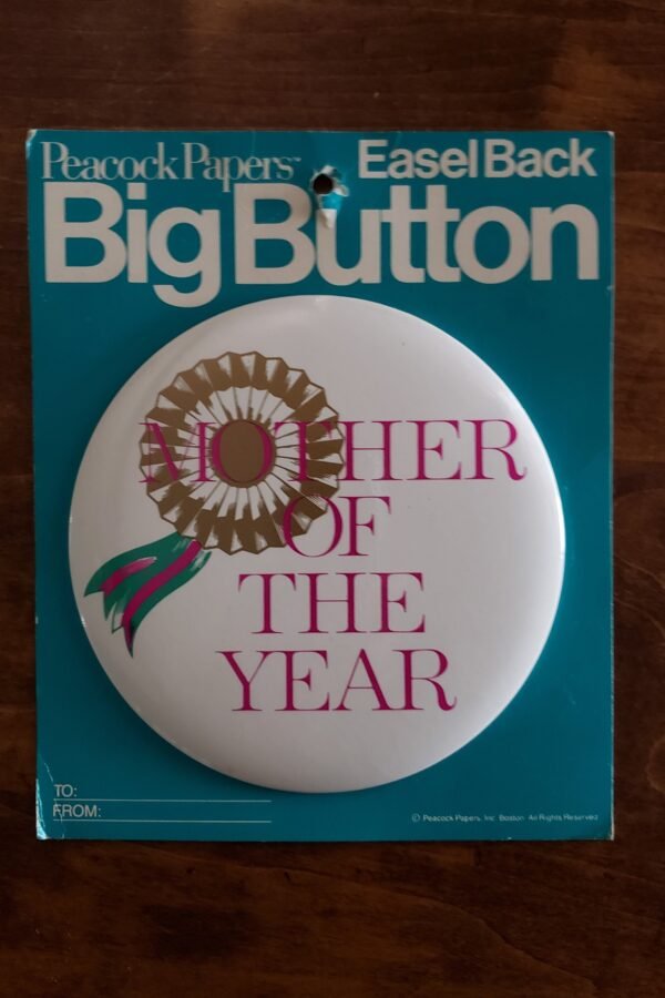 Giant Mother Of The Year Pinback Button Gift For Best #1 Mom Mother's Day Birthday Pin Collector