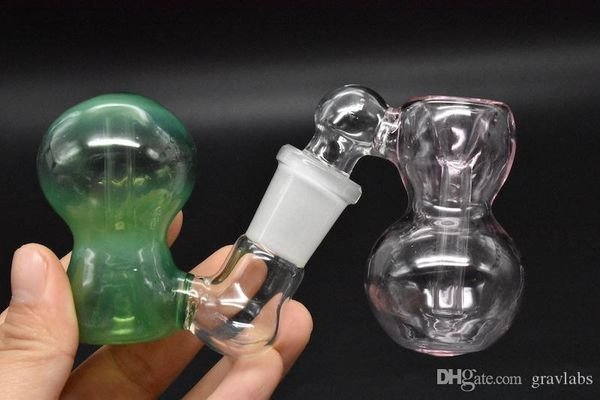 Glass Ash Catcher Bowls With Bubbler And Calabash Female Male 14mm 18mm Joint Glass Perc Ashcatcher tobacco smoking Bowls For Oil Rigs