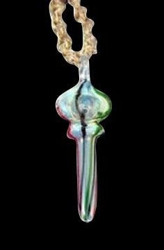 Glass Mini Pipe on Hemp Necklace