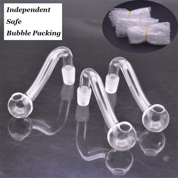 Glass Oil Burner Pipes With 10mm 14mm 18mm Male Female Joint Pyrex Bubbler Smoking Water Pipe glass oil bowl for beaker bong dhl free