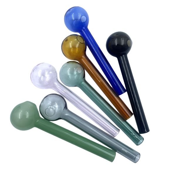 Glass Oil Burning Burner Hand Pipe Pyrex Smoking Handmade Water Tube Tobacco Dry Herb Tool Accessories