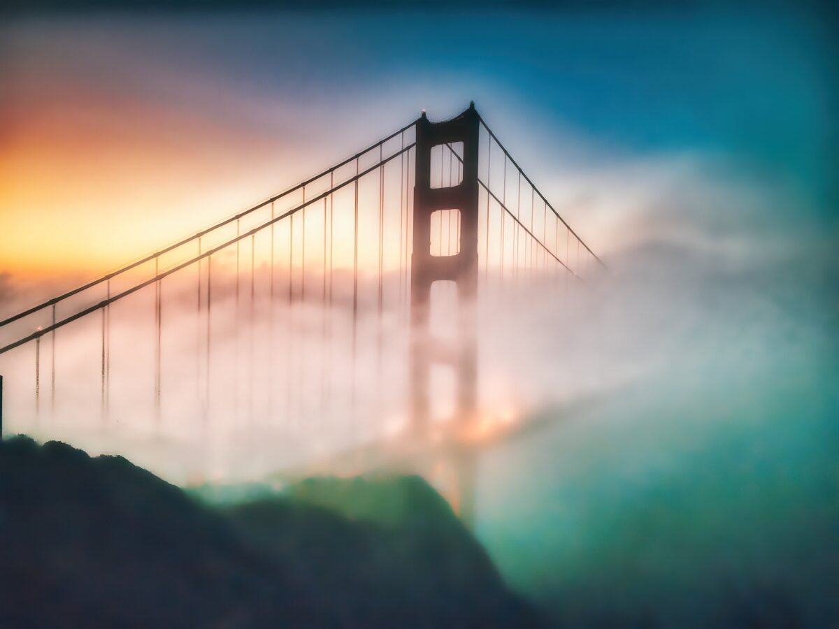 Golden Gate Bridge - San Francisco Karl The Fog | Ca California Sunrise Canvas Print Photo Paper Framed Metal