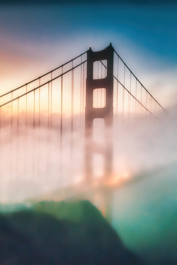 Golden Gate Bridge - San Francisco Karl The Fog | Ca California Sunrise Canvas Print Photo Paper Framed Metal