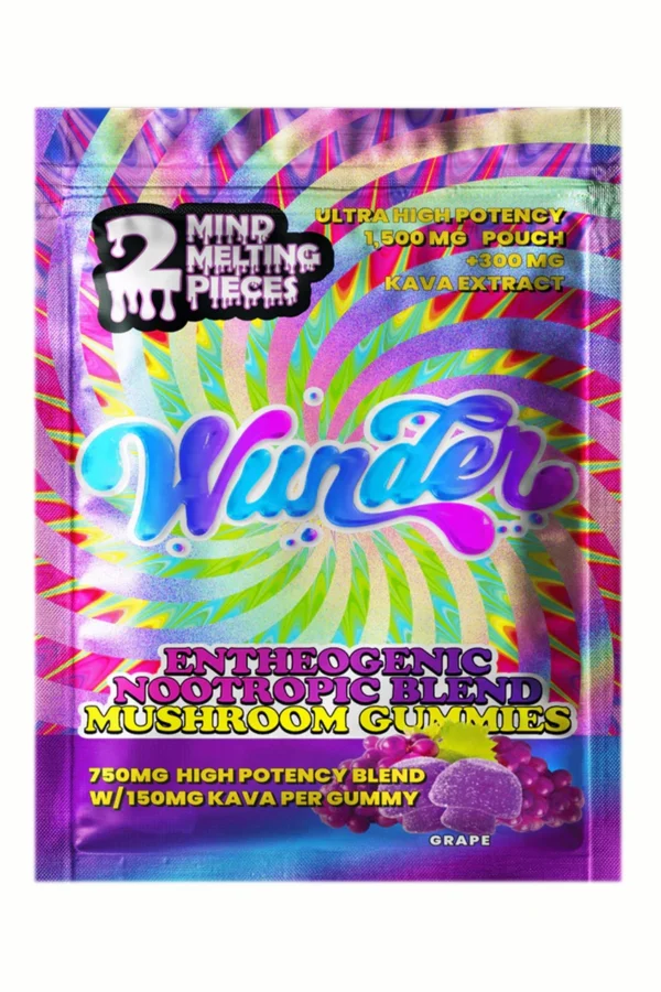 Grape Wunder Entheogenic Nootropic Blend Amanita Mushroom Gummies 2ct