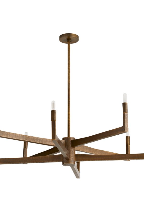 Griff Antique Gold Brass Steel Chandelier