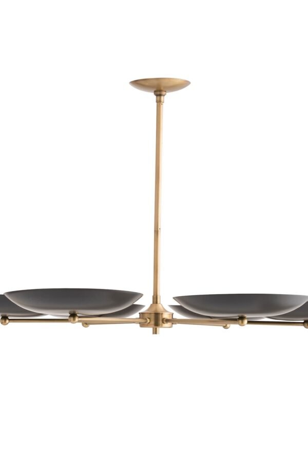 Griffith Antique Gold Brass Steel Chandelier