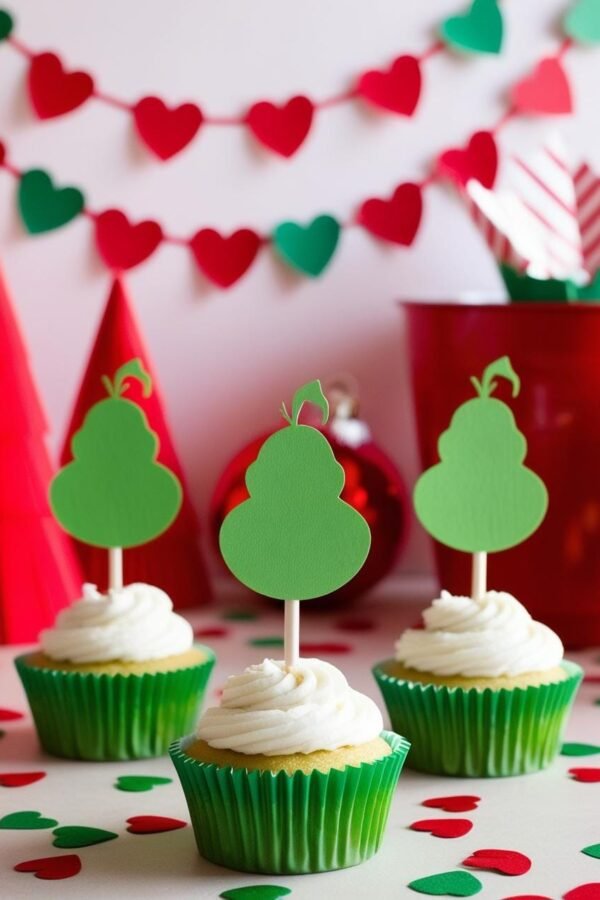 Grinch | Cupcake Toppers Or Confetti Die Cut Shapes Cardstock