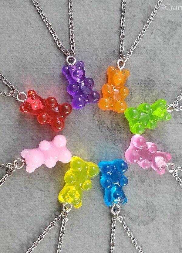 Gummy Bear Necklace Gummi Necklaces Friendship Candy Jewelry Best Friends Friend Gift