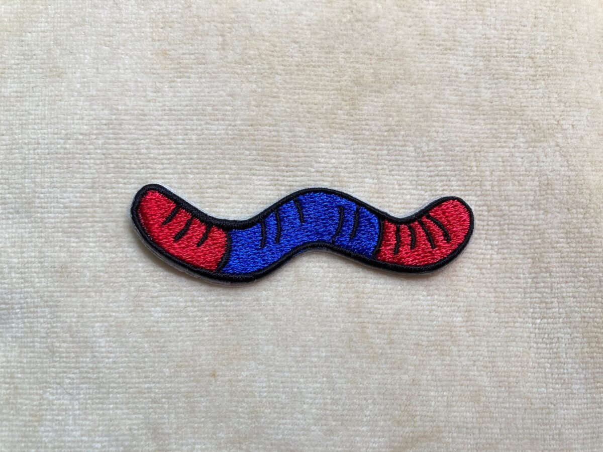 Gummy Worm Iron On Patch