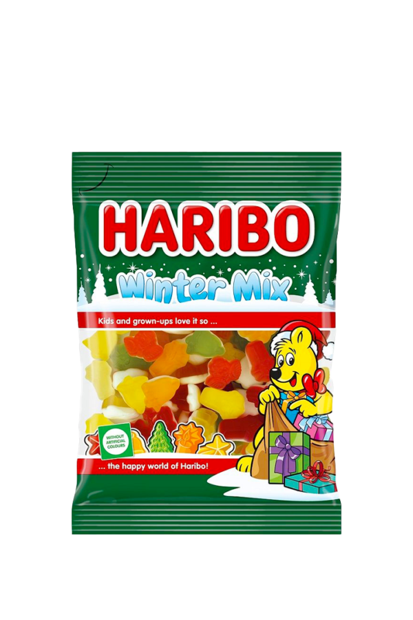 HARIBO Winter Mix gummy bears with foam bottom 175g- Made in Belgium FREE SHIP
