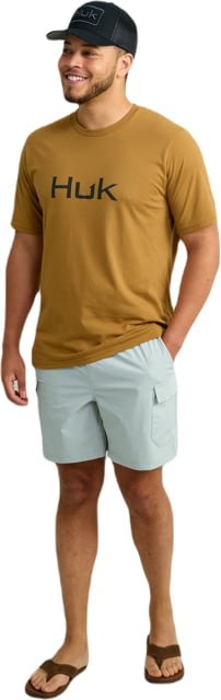 HUK Performance Fishing Logo Tee - Men's, Sand Piper, 3XL, H1000390-217-XXXL