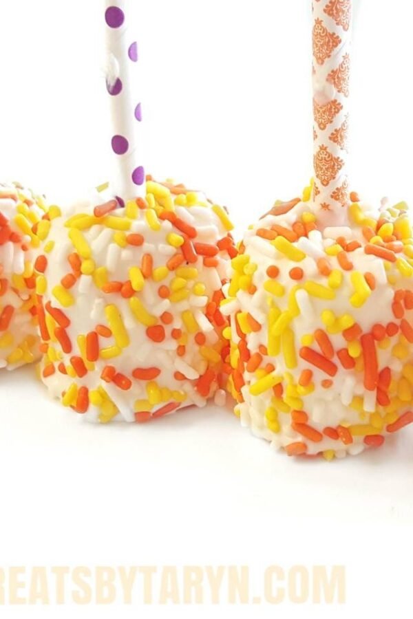 Halloween Chocolate Covered Marshmallows Candy Corn Treats, Party Favors | 12