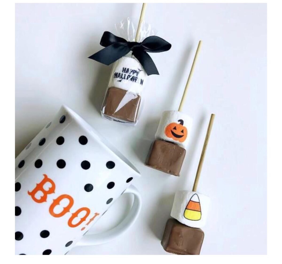 Halloween Gift. Hot Chocolate Stick. Treat. Coworker Employee Gift Mailer. Fall Gift Idea