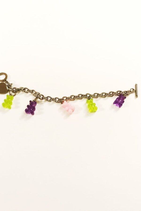 Handcrafted Gummy Bear Charm Bracelet Kitsch Kawaii Party Jewelry