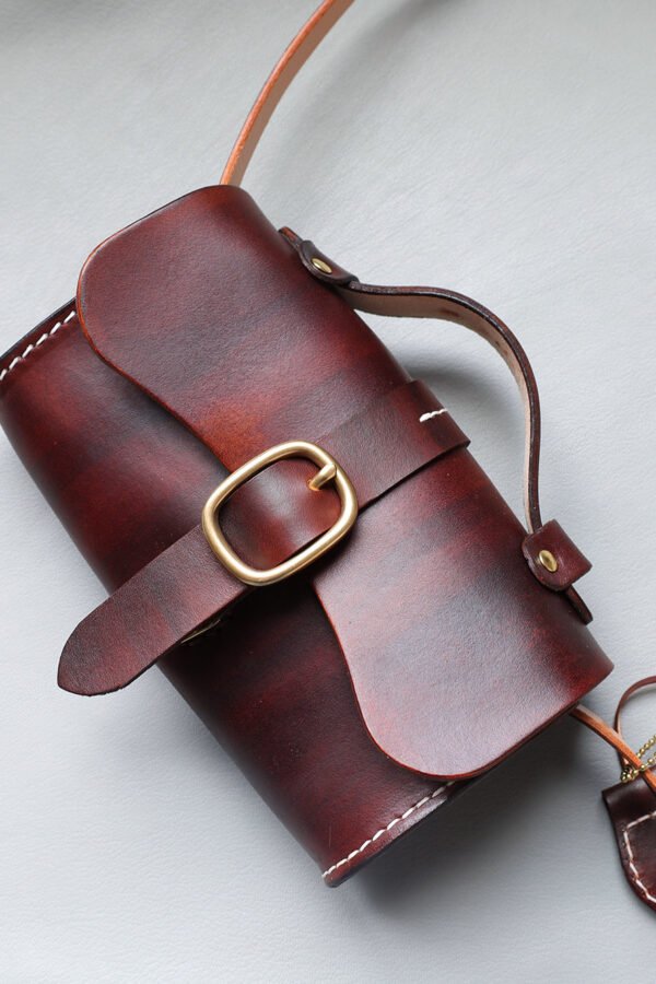 Handmade Chocolate Leather Saddle Bag Vintage Style Shoulder Bag