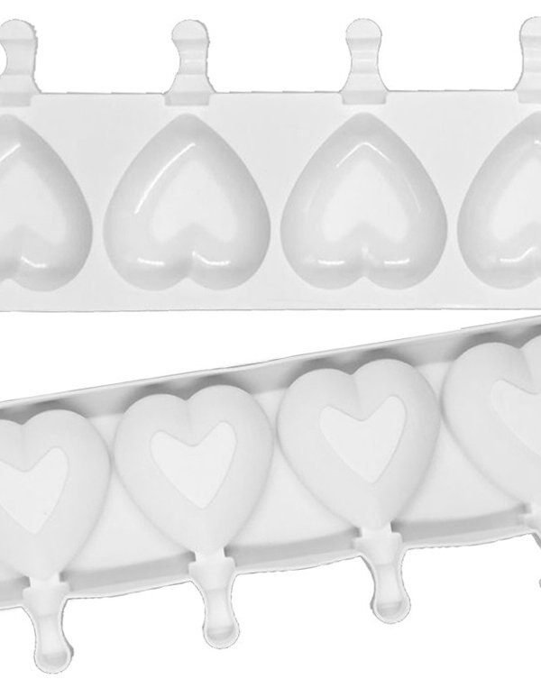Heart Cakesicle Mold, Popsicle Mold, Baking Dessert High Quality Silicone Candy Holiday Supplies, Shapem