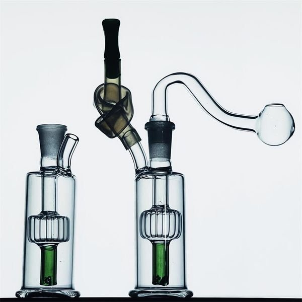 Hookah Water Pipes with Thick Pyrex Clear Heady Recycler Dab Rig Hand Bongs for Smoking