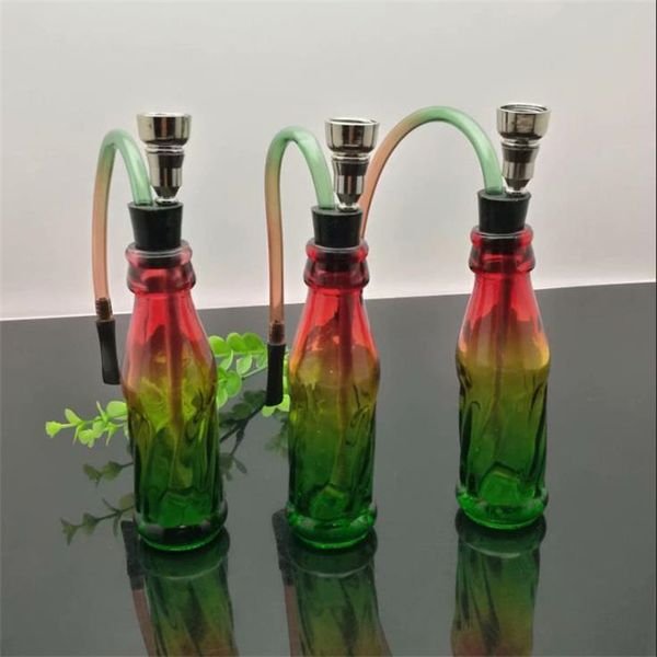 Hookahs new Europe and Americaglass pipe bubbler smoking pipe water Glass bong Colored coke bottle and glass water bottle