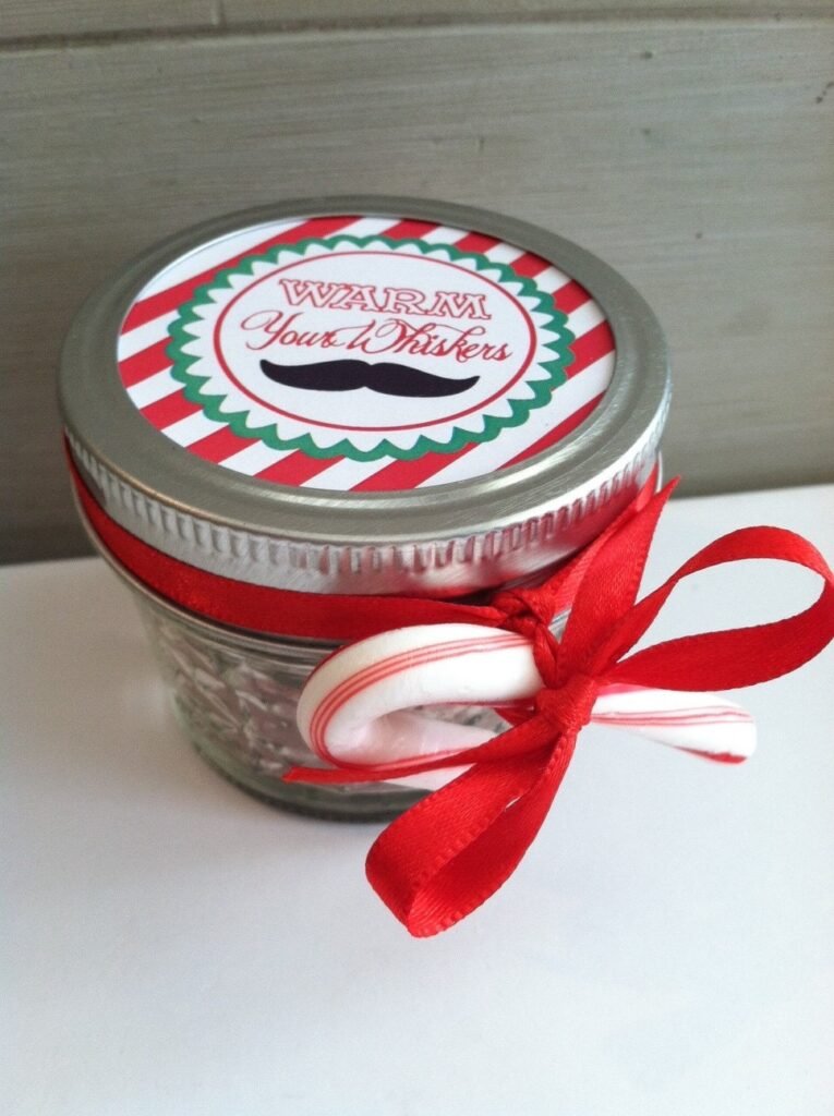 Hot Chocolate Mason Jar Christmas Party Favor - Teacher Appreciation Gifts Or Rustic Wedding Favors