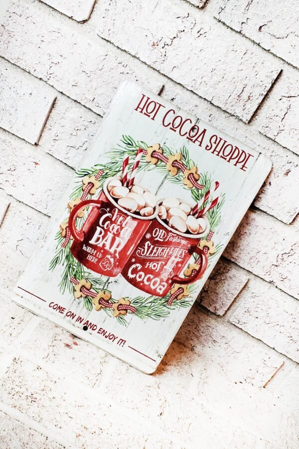 Hot Cocoa Christmas Mug Sign, Coffee Bar Sign For Christmas, Hot Chocolate Bar, Metal Sign, Christmas Decorations, Cocoa Bar Signs