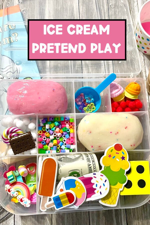 Ice Cream Shop Sensory Kit Pretend Play Dough, Crafts & Story