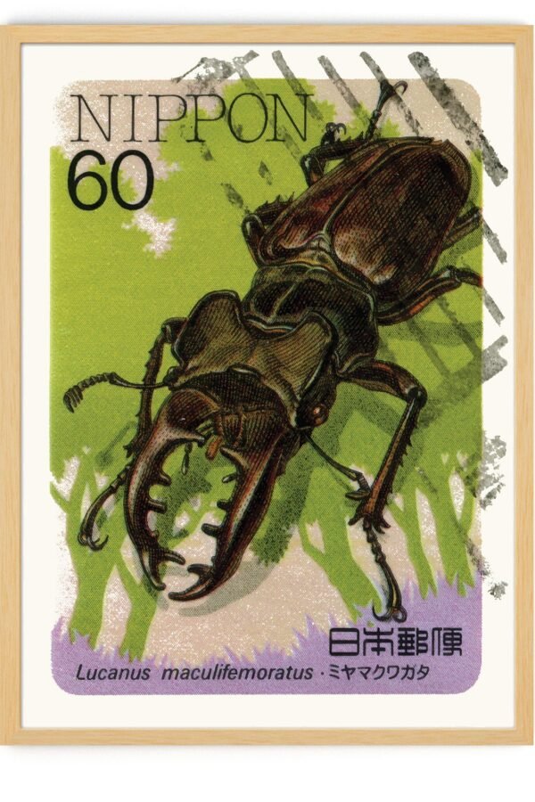 Insect Art, Japanese Art Print, Wall Art, Asian Poster, Travel Vintage Home Decor