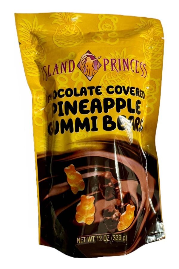 Island Princess Chocolate Covered Pineapple Gummi Bears