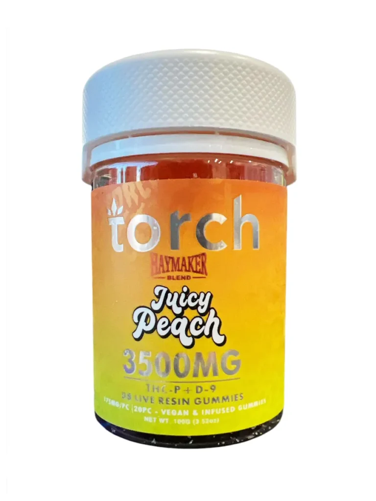 Juicy Peach Torch Haymaker Blend Live Resin Gummies 3500mg