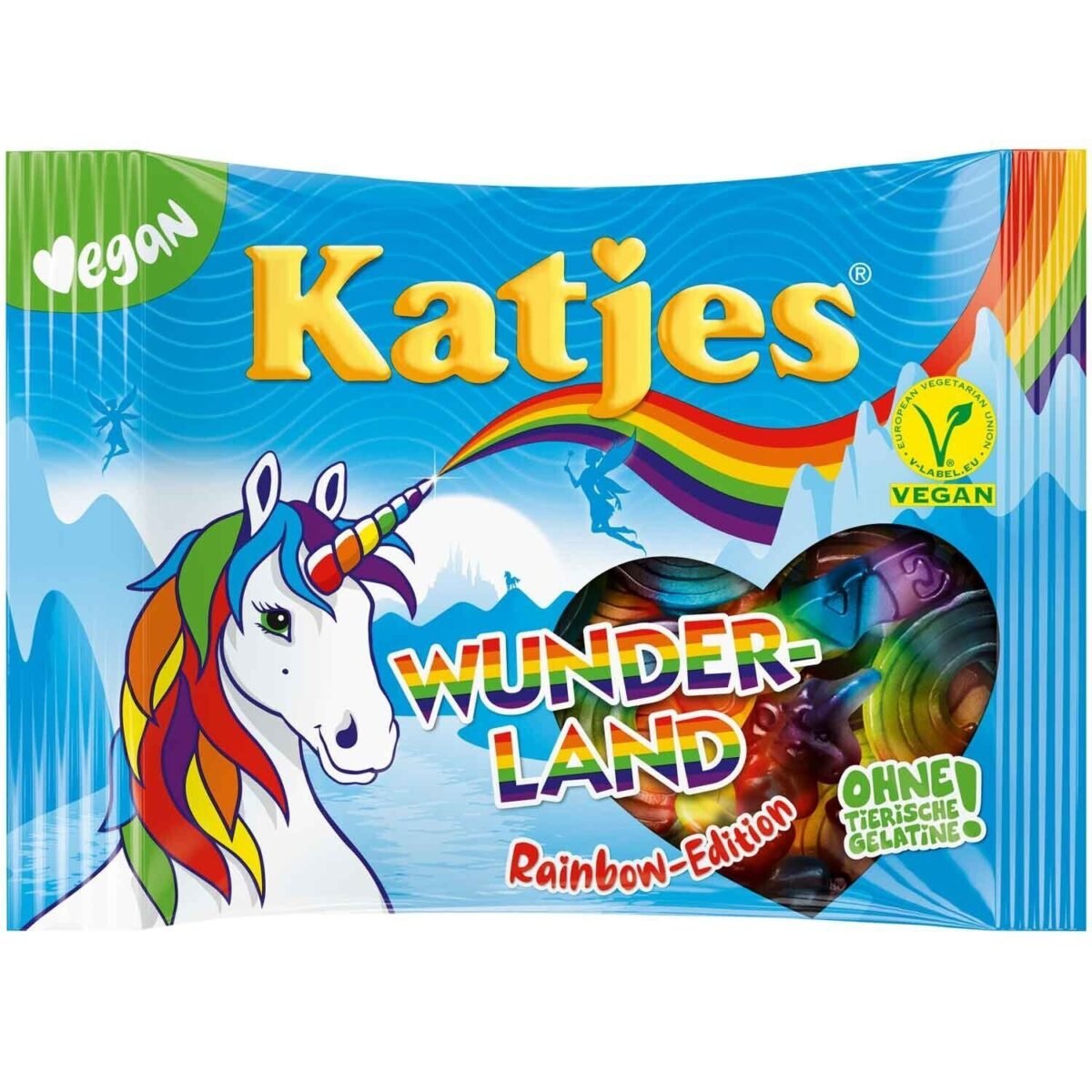 Katjes WUNDERLAND Rainbow Edition gummy bears VEGAN- 175g -FREE SHIP