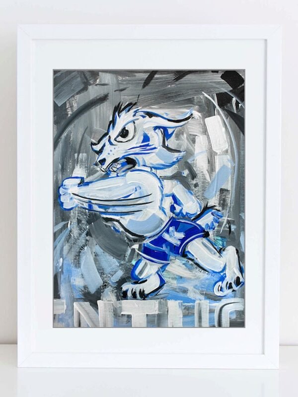 Kentucky Wildcats "Throwback Wildcat" | Archival-Quality Art Print By Brandon Thomas
