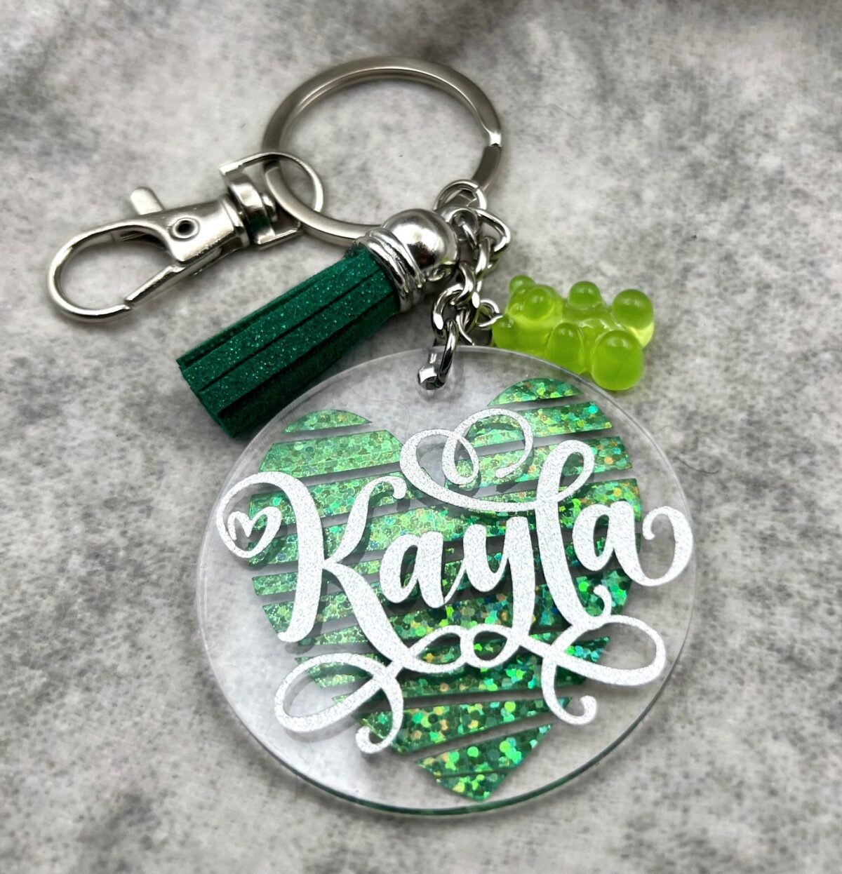 Keychain, Girly Girl 2" Personalized, Girl Bag Tag, Girls Birthday Gift, Custom Gift For Teen, Girly Keychain Accessory