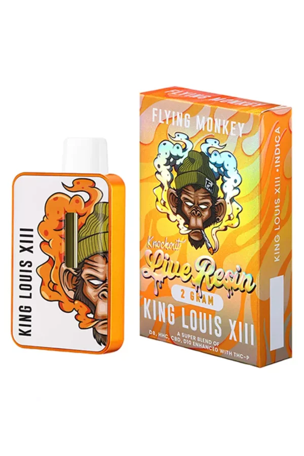 King Louis XIII Flying Monkey Live Resin Knockout Blend Vape 2G
