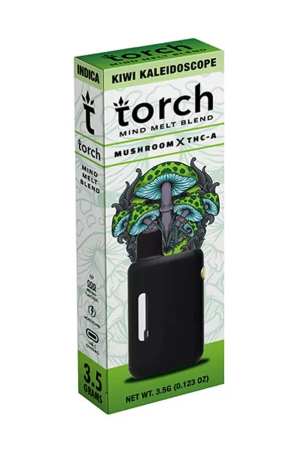 Kiwi Kaleidoscope Torch Mind Melt Mushroom x THC-A Blend Vape 3.5G