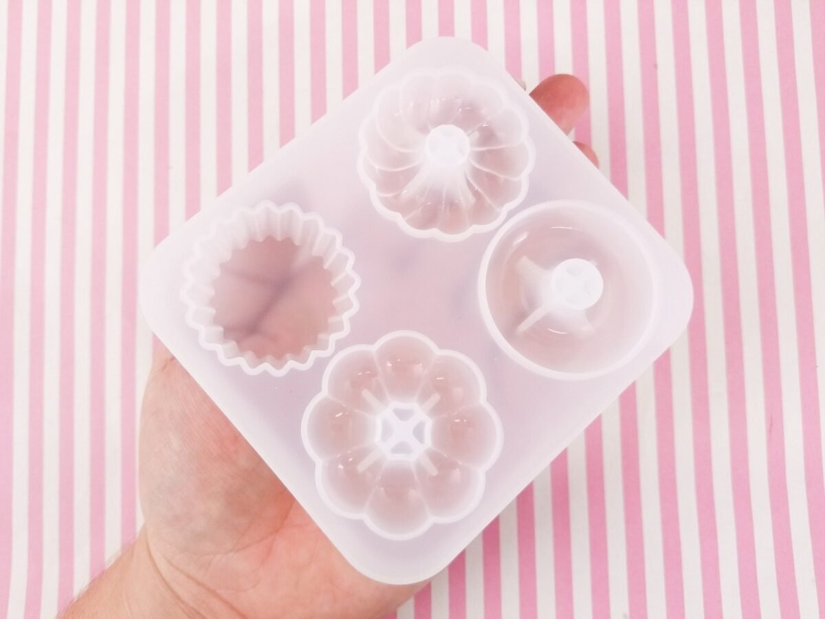 Large 4 Piece Cake Themed Cabochon Silicone Mold, Cupcake Candy Food Mould For Candy, Clay, Resin Etc