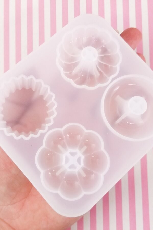 Large 4 Piece Cake Themed Cabochon Silicone Mold, Cupcake Candy Food Mould For Candy, Clay, Resin Etc