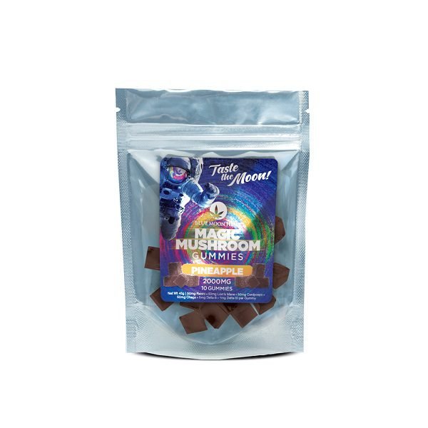 Legal Mushroom Pineapple Gummies 2000mg (10ct)
