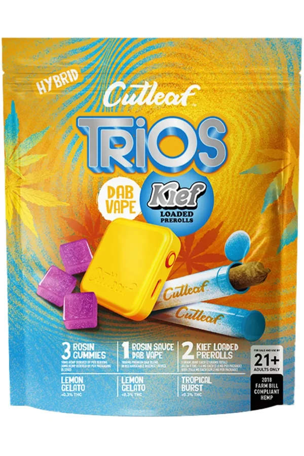Lemon Gelato | Tropical Burst Cutleaf Trios Kief Loaded