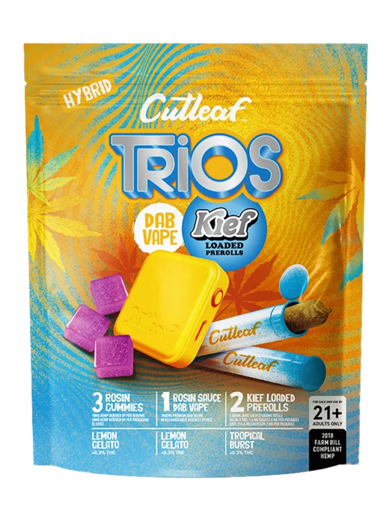 Lemon Gelato | Tropical Burst Cutleaf Trios Kief Loaded