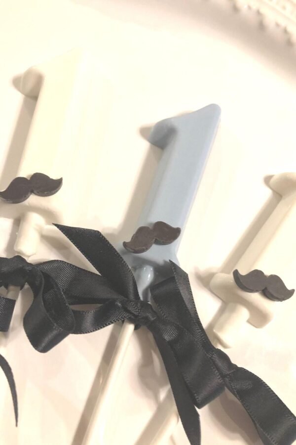 Little Man I'm One Solid Chocolate Lollipops(1 Doz/Boys 1st Birthday Treats/Boys Treat Table/Boys Party Favors