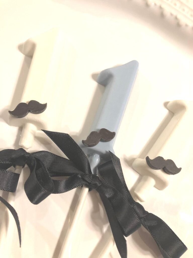 Little Man I'm One Solid Chocolate Lollipops(1 Doz/Boys 1st Birthday Treats/Boys Treat Table/Boys Party Favors