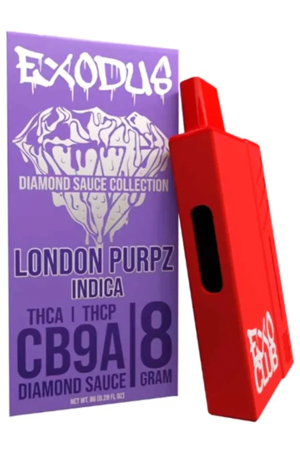 London Purpz Exodus CB9A+THCA+THCP Diamond Sauce Disposable 8G