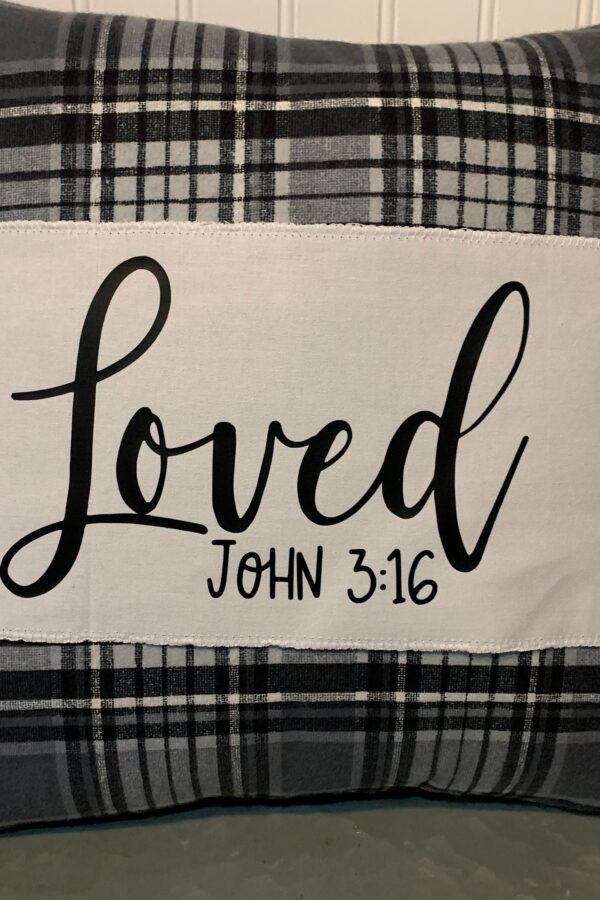 Loved John 316 Pillow Wrap/Pillow/Holiday Pillows/Christian