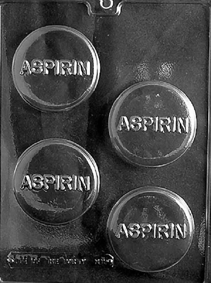 M018 Headache Aspirin Pill Chocolate Candy Soap Mold