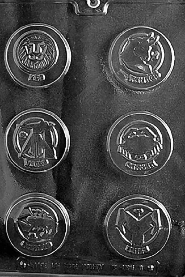 M196A & B Zodiac 2 Pc. Box Set Chocolate Candy Soap Mold