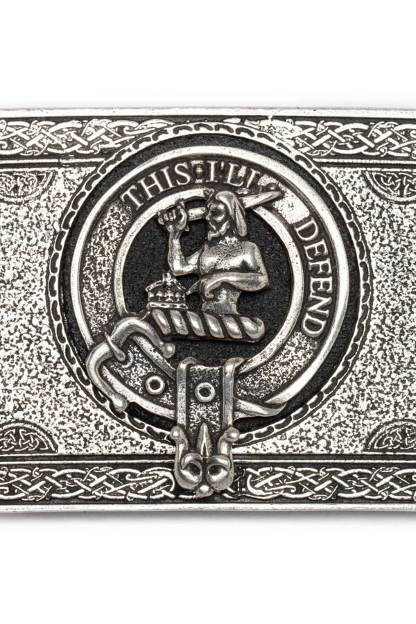 Macfarlane Clan Crest Buckle - Made in Scotland Kilt Belt