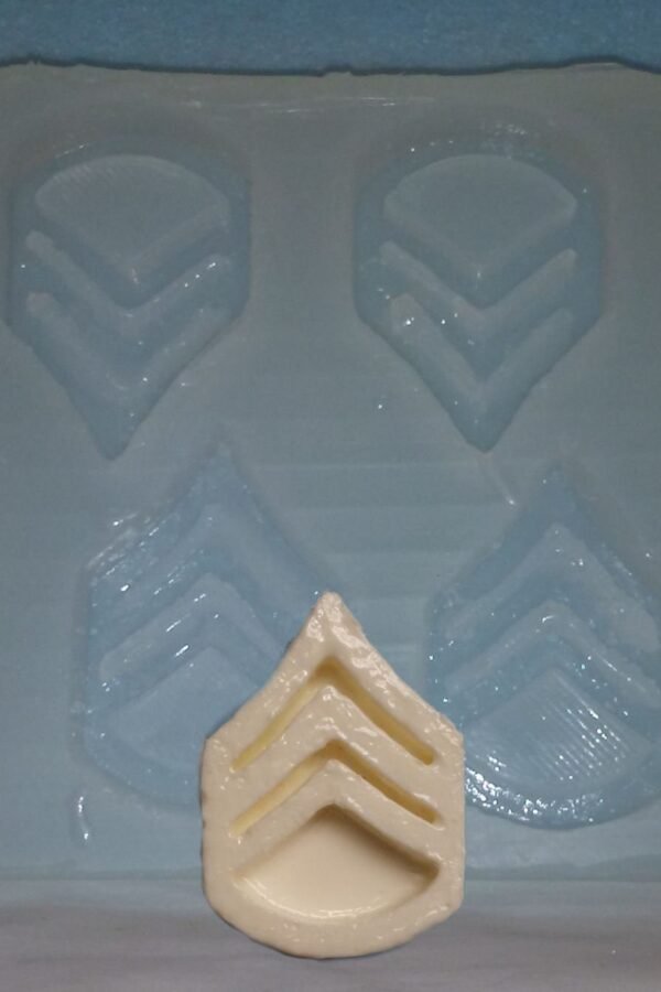 Made To Order Custom Food Safe Silicone Candy Molds - Army E-6 Staff Sergeant Rank