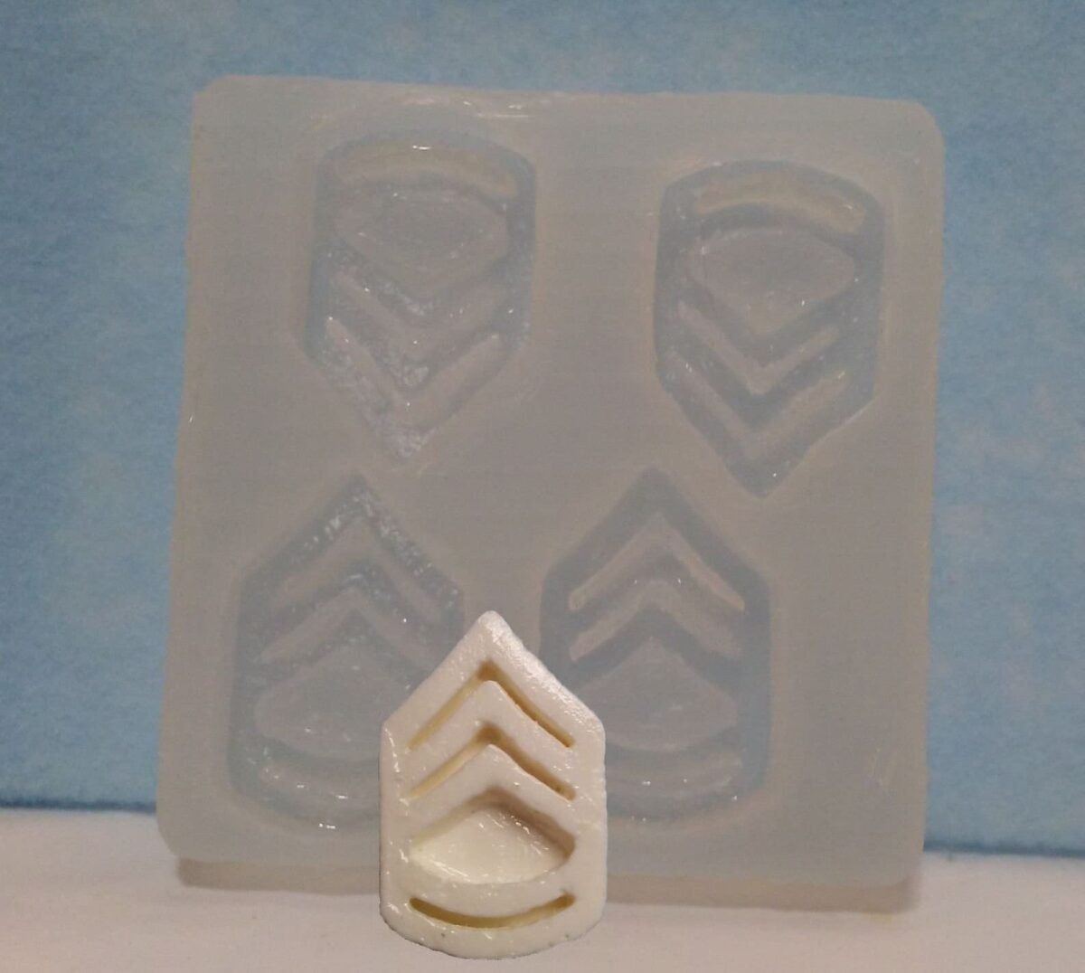 Made To Order Custom Food Safe Silicone Candy Molds - Army E-7 Sergeant First Class Rank